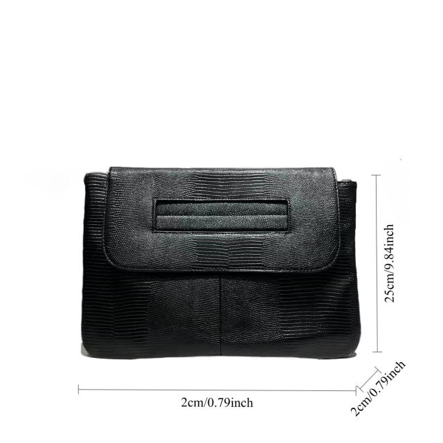 Women's fashion hand-held snake pattern clutch bag