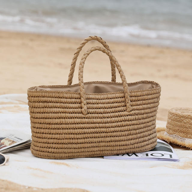Wholesale Large Capacity Beach Bag Straw Woven Bag