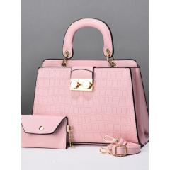 Women's Bag Two-piece Set handbag Women's Large Capacity Solid Color Handbag