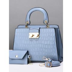 Women's Bag Two-piece Set handbag Women's Large Capacity Solid Color Handbag