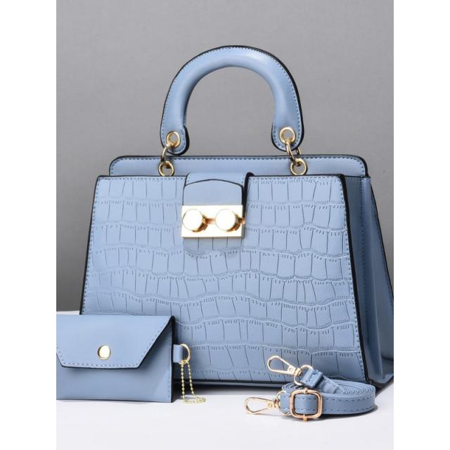 Women's Bag Two-piece Set handbag Women's Large Capacity Solid Color Handbag
