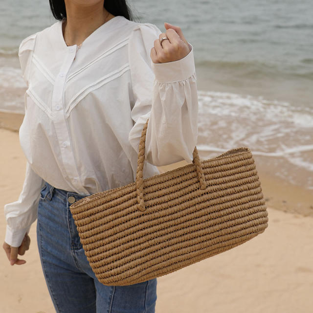 Wholesale Large Capacity Beach Bag Straw Woven Bag
