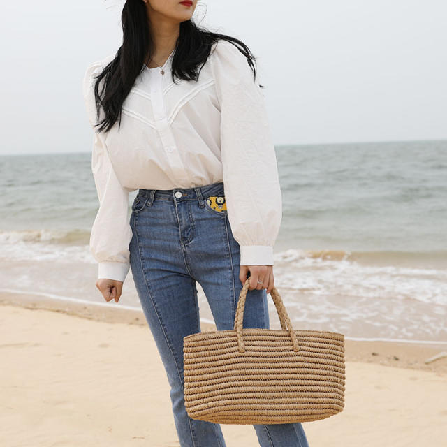 Wholesale Large Capacity Beach Bag Straw Woven Bag