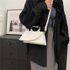 Contrast Color Casual Women's Texted Metal Hand Shoulder Crossbody Small Square Bag