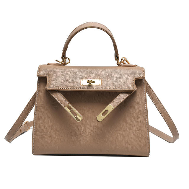 Palm Print 2025 New Kelly Bag Medium Color Contrast Shoulder bag