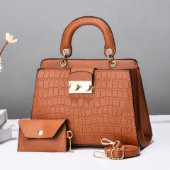 Women's Bag Two-piece Set handbag Women's Large Capacity Solid Color Handbag