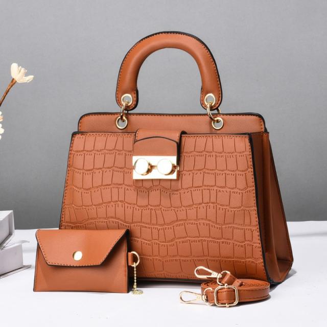 Women's Bag Two-piece Set handbag Women's Large Capacity Solid Color Handbag