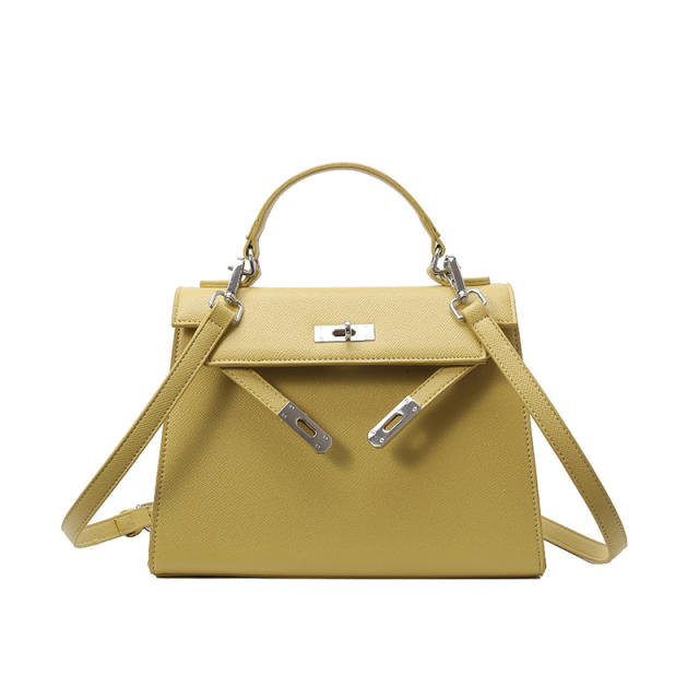 Palm Print 2025 New Kelly Bag Medium Color Contrast Shoulder bag