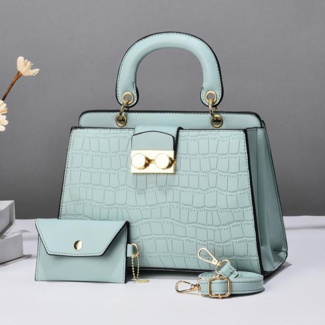 Women's Bag Two-piece Set handbag Women's Large Capacity Solid Color Handbag