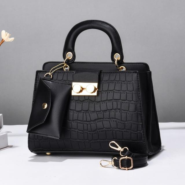 Women's Bag Two-piece Set handbag Women's Large Capacity Solid Color Handbag