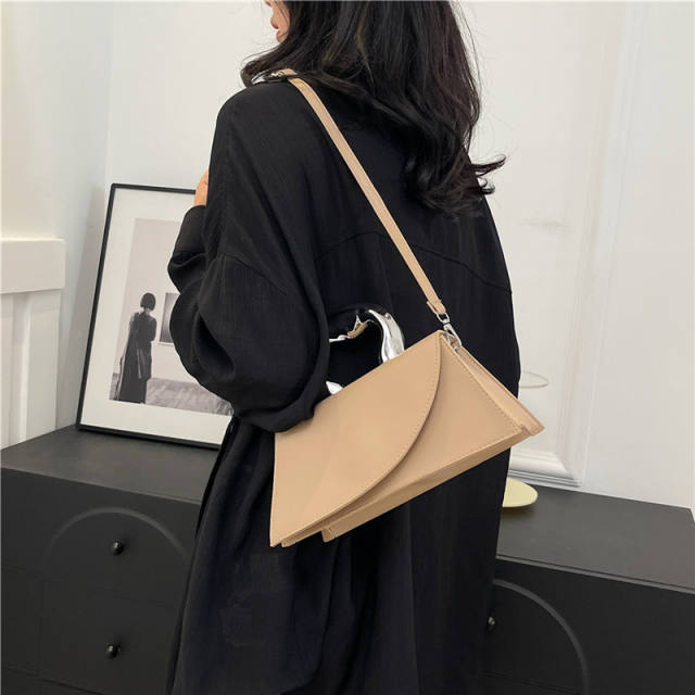 Contrast Color Casual Women's Texted Metal Hand Shoulder Crossbody Small Square Bag