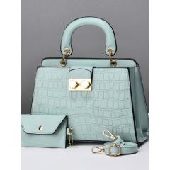 Women's Bag Two-piece Set handbag Women's Large Capacity Solid Color Handbag