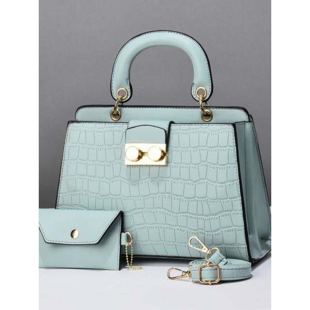 Women's Bag Two-piece Set handbag Women's Large Capacity Solid Color Handbag