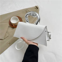 Contrast Color Casual Women's Texted Metal Hand Shoulder Crossbody Small Square Bag