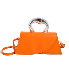 Contrast Color Casual Women's Texted Metal Hand Shoulder Crossbody Small Square Bag