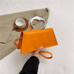 Contrast Color Casual Women's Texted Metal Hand Shoulder Crossbody Small Square Bag