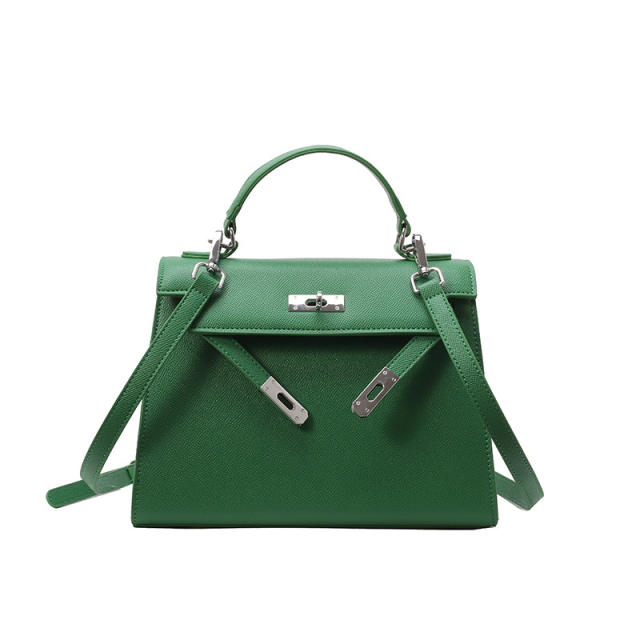 Palm Print 2025 New Kelly Bag Medium Color Contrast Shoulder bag
