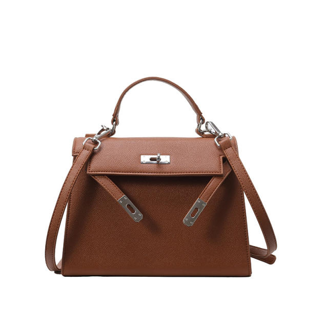 Palm Print 2025 New Kelly Bag Medium Color Contrast Shoulder bag