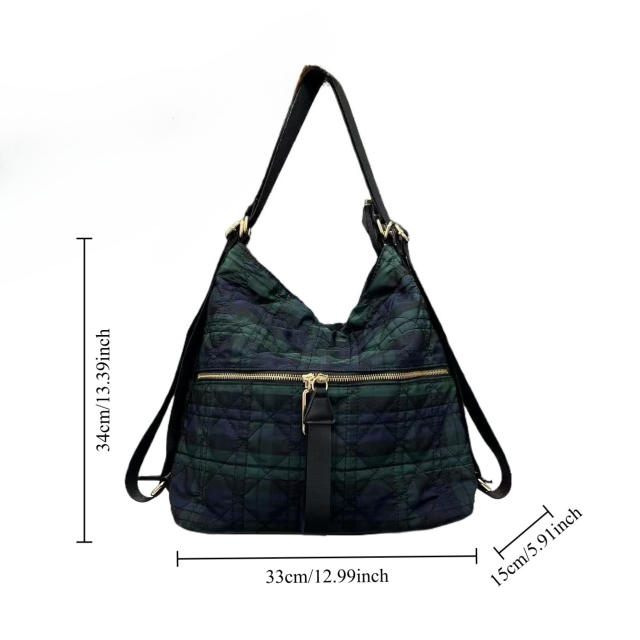Concuse multi function backpack tote bag quilted design bags for women