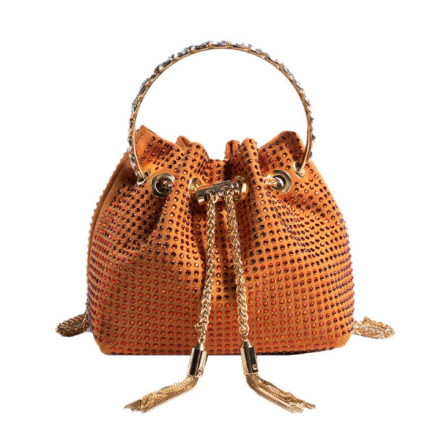 Women's all-match bright Diamond handbag bucklet bag