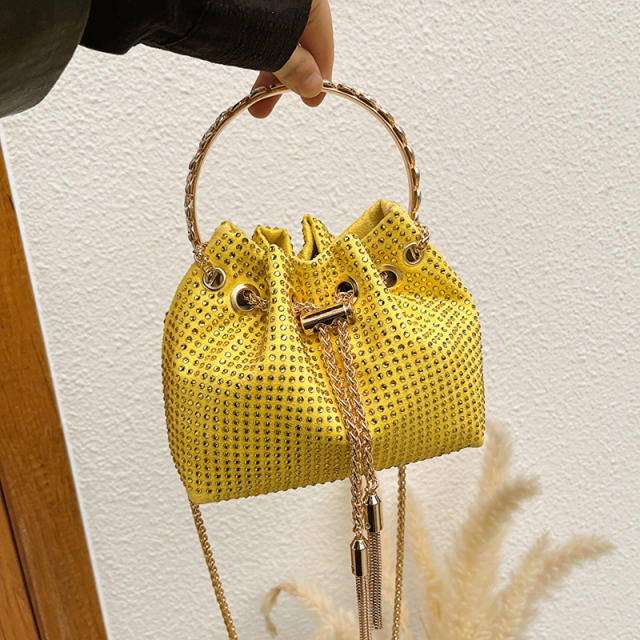 Women's all-match bright Diamond handbag bucklet bag