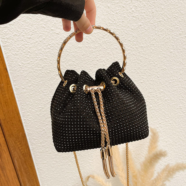 Women's all-match bright Diamond handbag bucklet bag