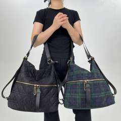 Concuse multi function backpack tote bag quilted design bags for women