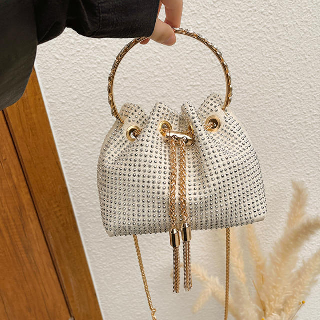 Women's all-match bright Diamond handbag bucklet bag