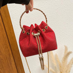 Women's all-match bright Diamond handbag bucklet bag