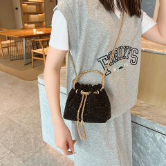 Women's all-match bright Diamond handbag bucklet bag