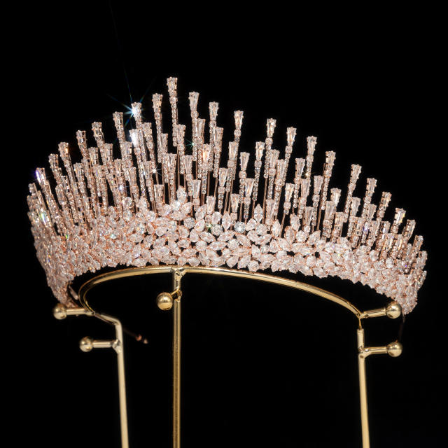 Popular Korean Style Diamond Bridal Crown Zircon Crown