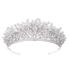Popular Korean Style Diamond Bridal Crown Zircon Crown