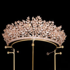 Popular Korean Style Diamond Bridal Crown Zircon Crown