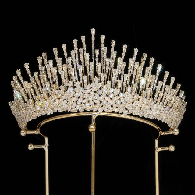Popular Korean Style Diamond Bridal Crown Zircon Crown