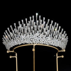 Popular Korean Style Diamond Bridal Crown Zircon Crown