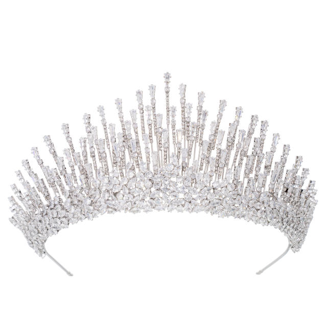 Popular Korean Style Diamond Bridal Crown Zircon Crown