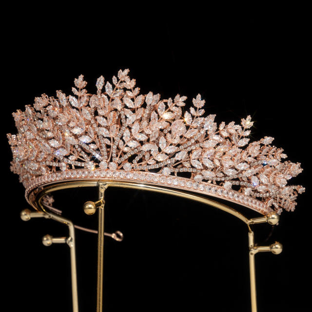 Popular Korean Style Diamond Bridal Crown Zircon Crown