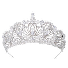 Popular Korean Style Diamond Bridal Crown Zircon Crown