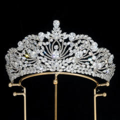 Popular Korean Style Diamond Bridal Crown Zircon Crown
