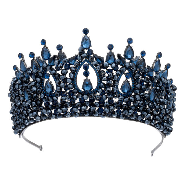 Delicate handmade colorful crystal bead wedding hair crown
