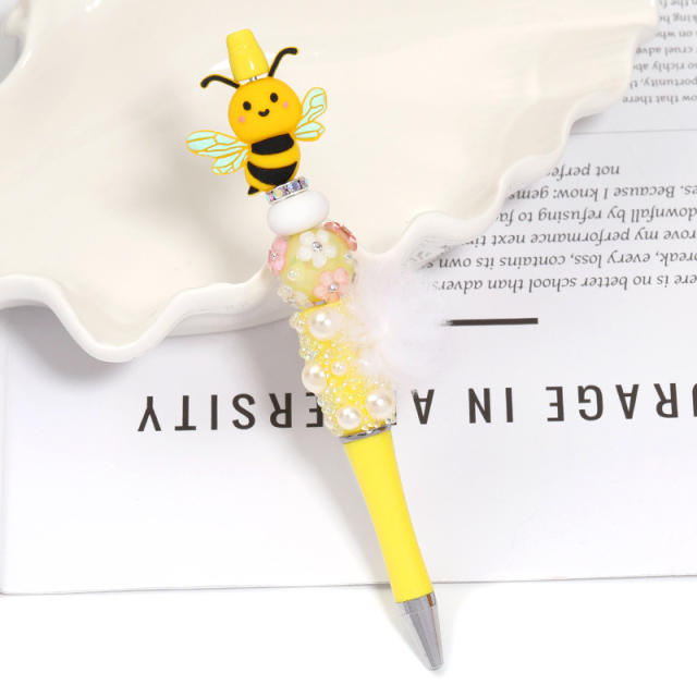 Creative New Cartoon Rotating Beaded Pen Heavy Glitter High-Value New Ins Style Bead Pen Ballpoint Pen