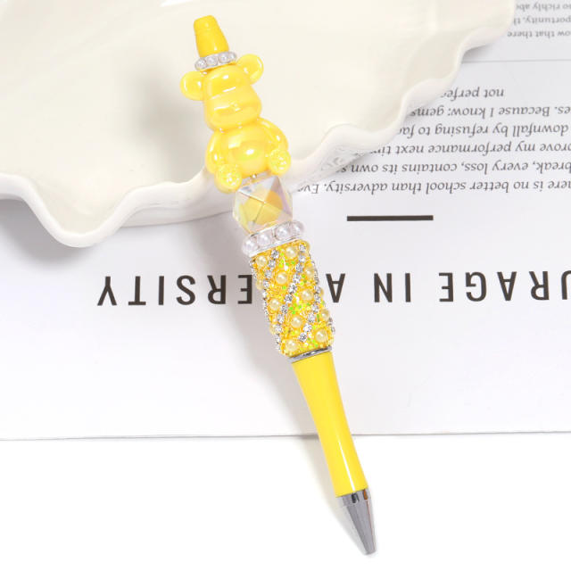 Creative New Cartoon Rotating Beaded Pen Heavy Glitter High-Value New Ins Style Bead Pen Ballpoint Pen