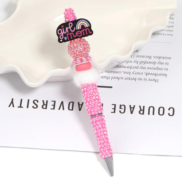Creative New Cartoon Rotating Beaded Pen Heavy Glitter High-Value New Ins Style Bead Pen Ballpoint Pen