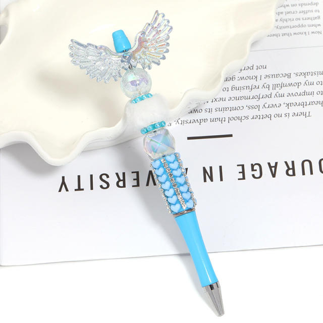 Creative New Cartoon Rotating Beaded Pen Heavy Glitter High-Value New Ins Style Bead Pen Ballpoint Pen