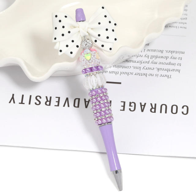 Creative New Cartoon Rotating Beaded Pen Heavy Glitter High-Value New Ins Style Bead Pen Ballpoint Pen