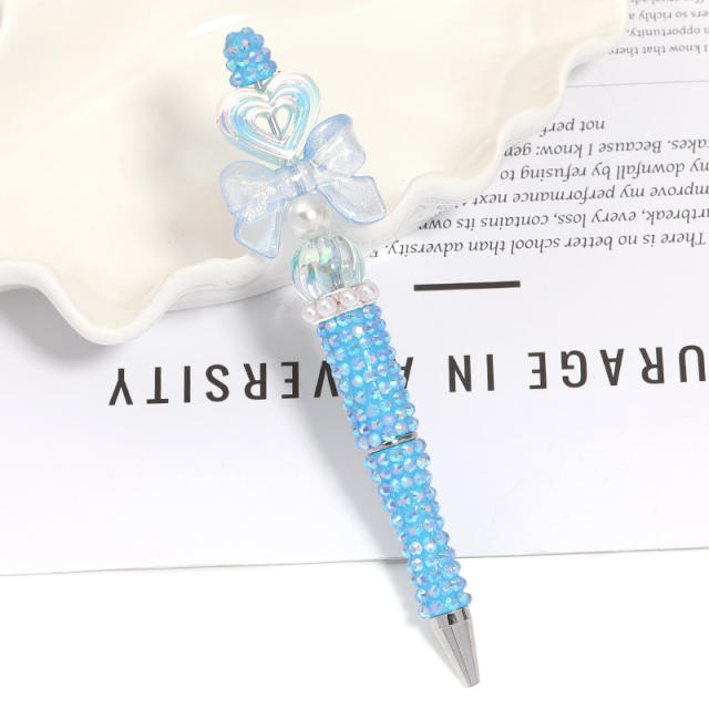 Creative New Cartoon Rotating Beaded Pen Heavy Glitter High-Value New Ins Style Bead Pen Ballpoint Pen