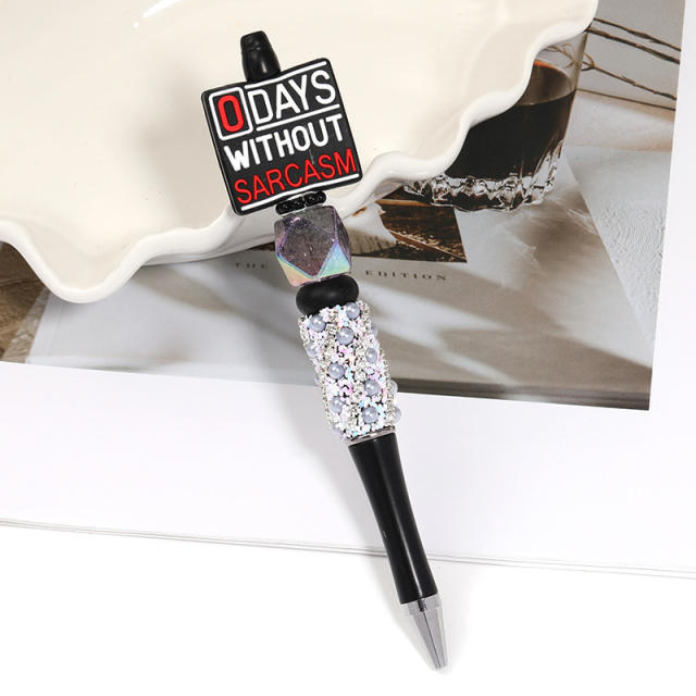 Creative New Cartoon Rotating Beaded Pen Heavy Glitter High-Value New Ins Style Bead Pen Ballpoint Pen