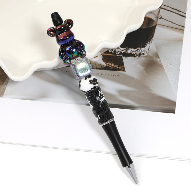 Creative New Cartoon Rotating Beaded Pen Heavy Glitter High-Value New Ins Style Bead Pen Ballpoint Pen