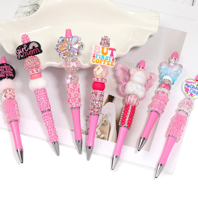 Creative New Cartoon Rotating Beaded Pen Heavy Glitter High-Value New Ins Style Bead Pen Ballpoint Pen