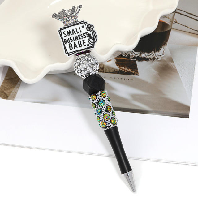 Creative New Cartoon Rotating Beaded Pen Heavy Glitter High-Value New Ins Style Bead Pen Ballpoint Pen